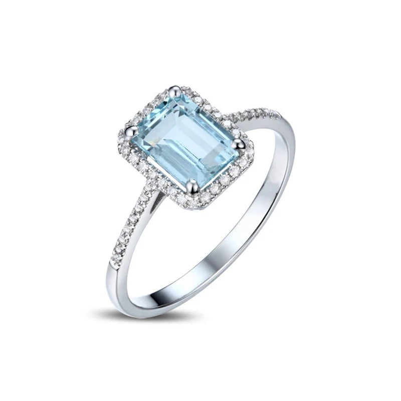 Charm Rings for Women 925 Silver Jewelry with Sapphire Zircon Gemstones Finger Ring Wedding Promise Party Gift Fashion Ornament