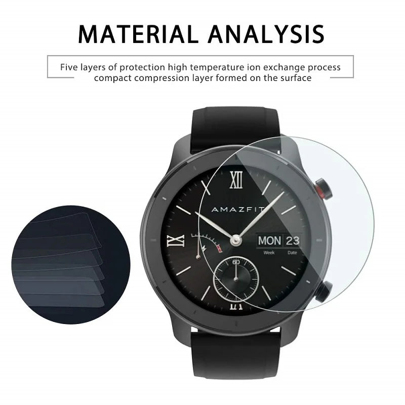 For Xiaomi Huami Amazfit GTR 42mm 47mm Tempered Glass Screen Protector Film for Xiaomi Huami Amazfit GTR Smart Watch Glass Films