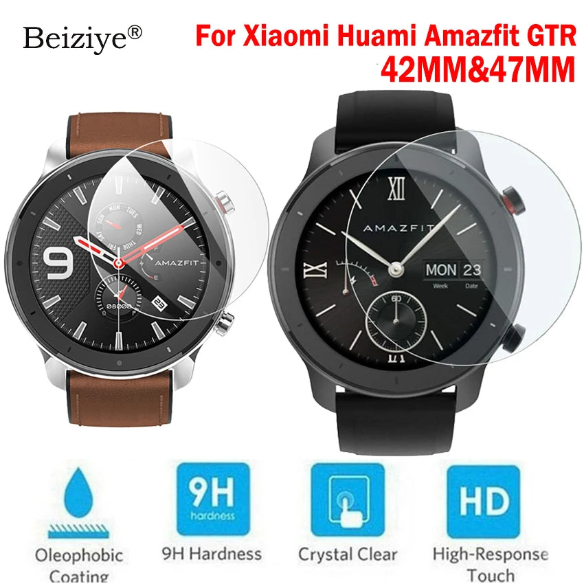 For Xiaomi Huami Amazfit GTR 42mm 47mm Tempered Glass Screen Protector Film for Xiaomi Huami Amazfit GTR Smart Watch Glass Films