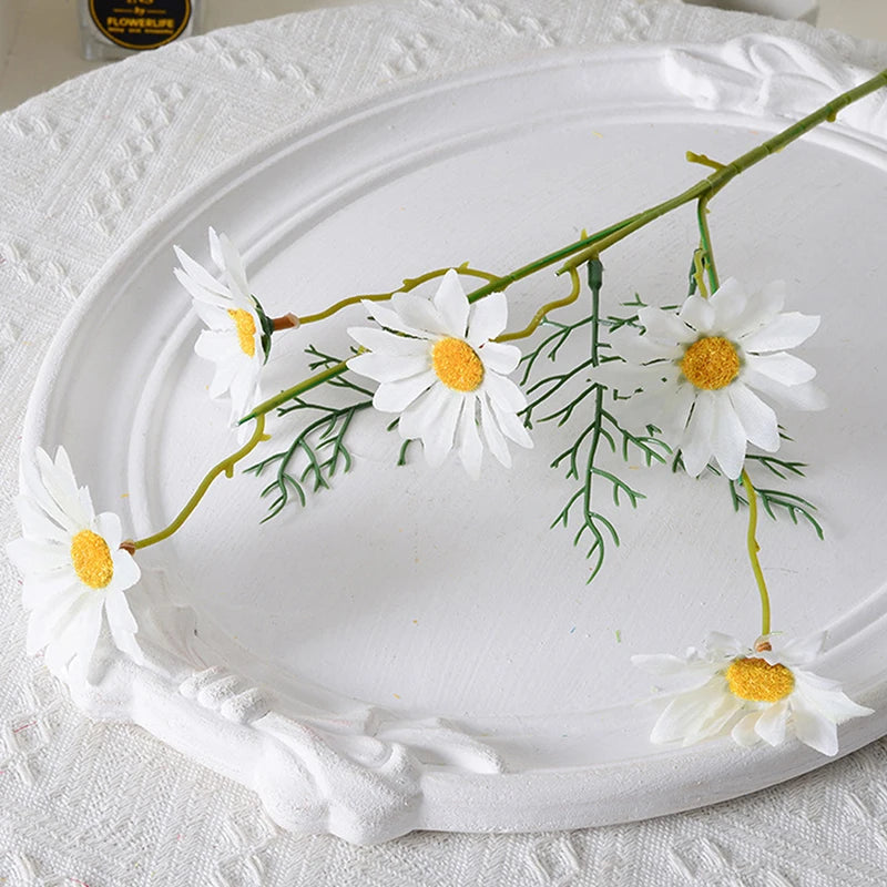 5 Heads Chamomiles Silk Artificial Flower Cosmos Home Photography Decoration Room Wedding Table Party Decorations Diy Bouquet