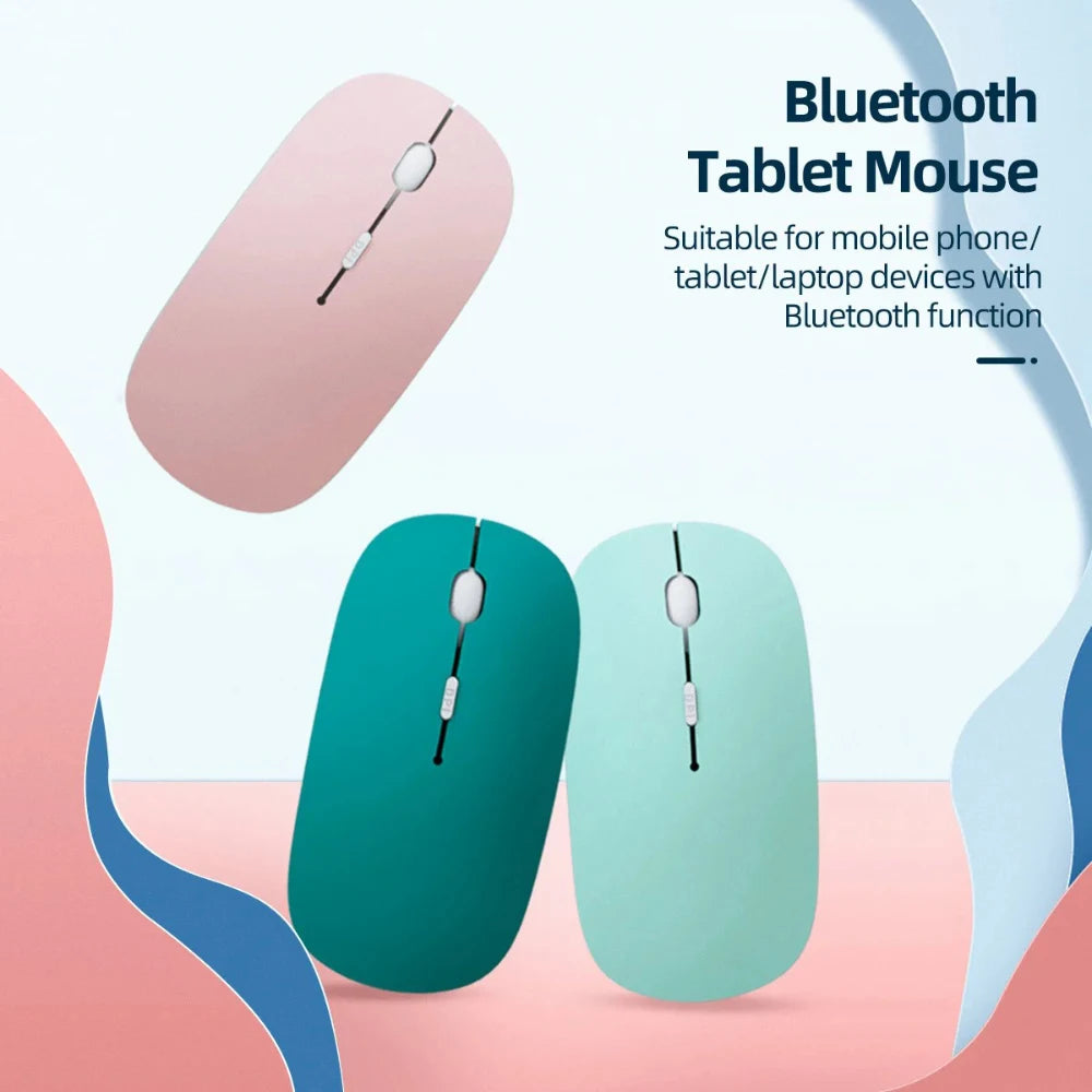 Silent Bluetooth-compatible Mouse Computer Laptop Optical Mouse Wireless For iPad Mini Tablet Notebook Universal Mice Noiseless