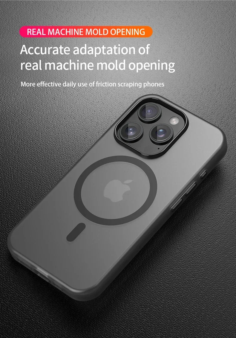 Matte touch magnetic phone case with a skin friendly feel For iPhone  15 14 12 13 Pro Max Shockproof Soft TPU Back Cover