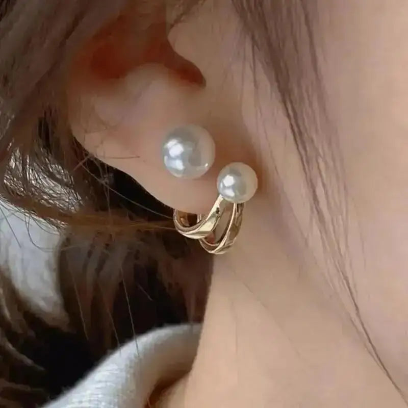 925 Silver Needle Korean Fashion Crystal Pearl Drop Earrings For Women Jewelry 2026 Trending New Luxury Zircon Women's Earrings