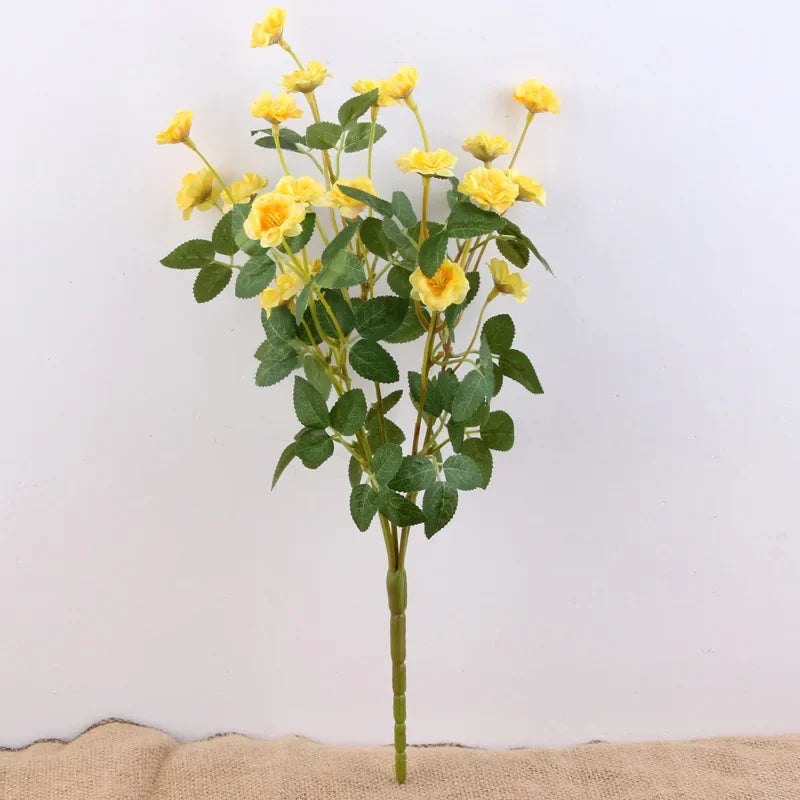 Artificial Silk Rose for Garden Decoration, Fake Bouquet, 15 Heads, Artificial Flowers, Christmas, Wedding, Home, Outdoor, 3Pcs