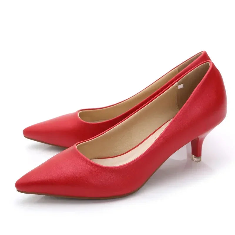 Professional High Heels Women Pointed Shallow Mouthed Single Shoes Black Slim Heeled Flight Attendant Formal Work Shoes Pumps