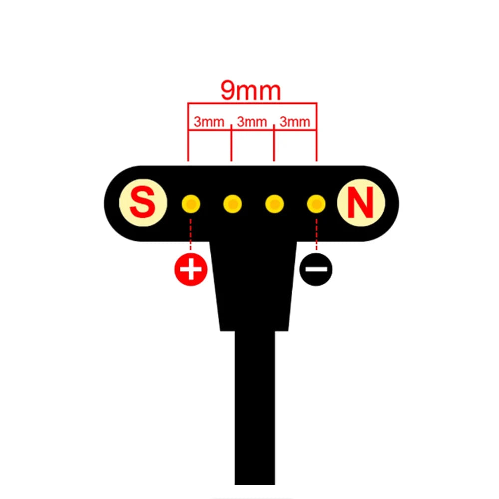 1 Piece 4 Pin Magnetic Charging Cable USB Charge Power Data transfer 3.0mm Space Grid Pogo Pin 4 Pins T Shape DM98 Smart Watch