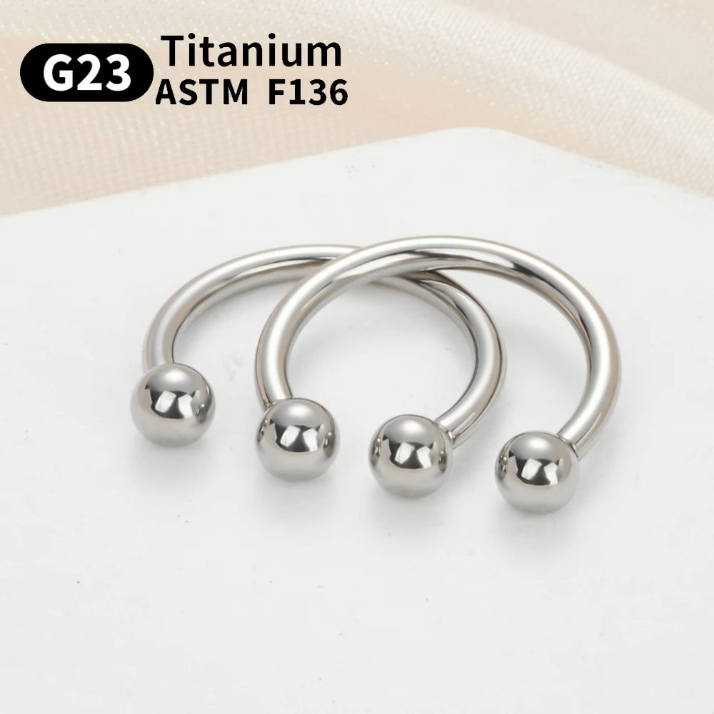 Wholesale 10PCS Eyebrow Piercing Jewelry Labret Lip Stud G23 Titanium Septum Piercing Nose Ring C rod Body Jewelry For Women