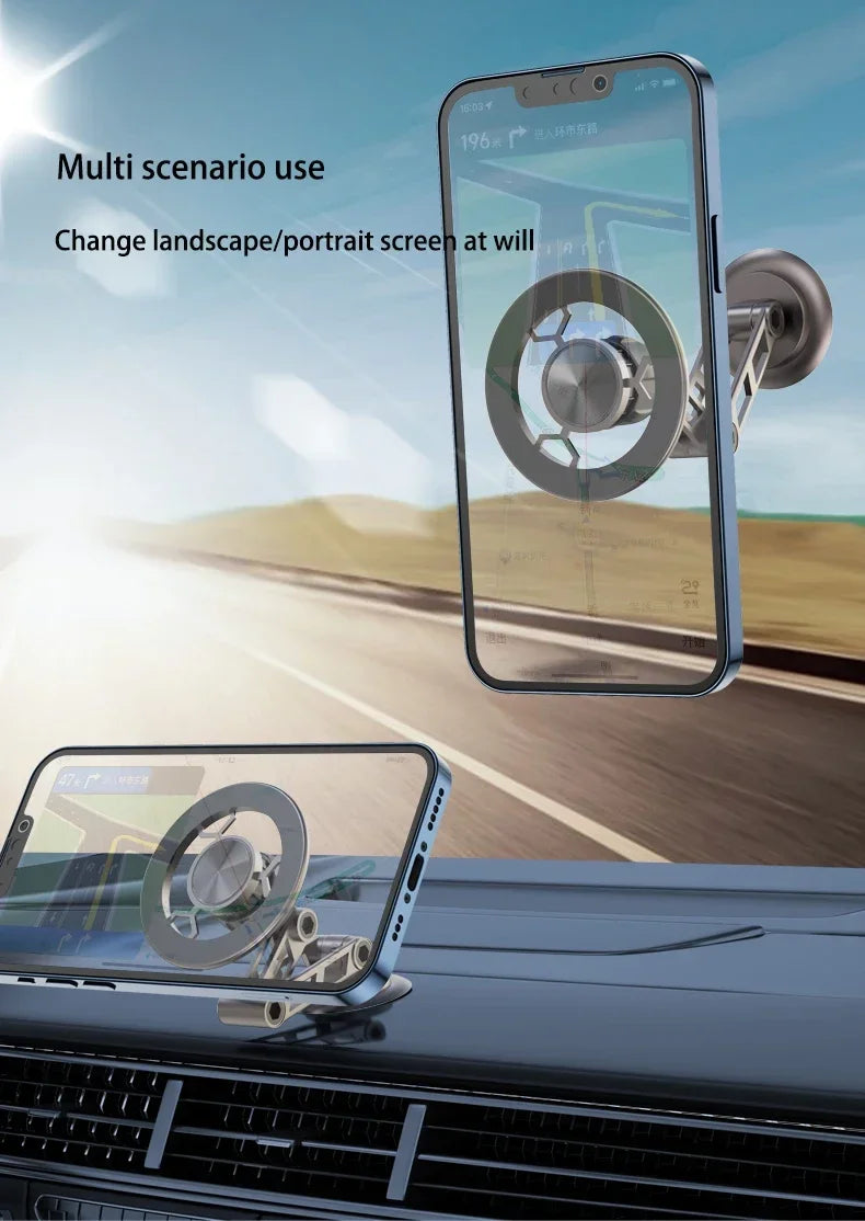 Universal 360° Rotation Magnetic Car Phone Holder Instrument desk support in Car For iPhone 17 16 15 14 13 12 Pro Max Samsung