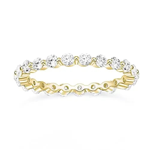 Trumium 100% 925 Sterling Silve Ring Simple Zircon Stackable Round CZ Finger Rings For Women Party Wedding  Fine Jewelry