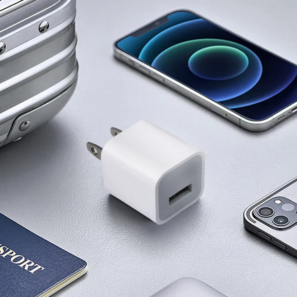 1-5Pcs USB Wall Charger Adapter Fast Charging For iPhone 14 13 12 11 Pro Max XR XS X 8 7 6 Plus for iPad Travel Adapter US Plug