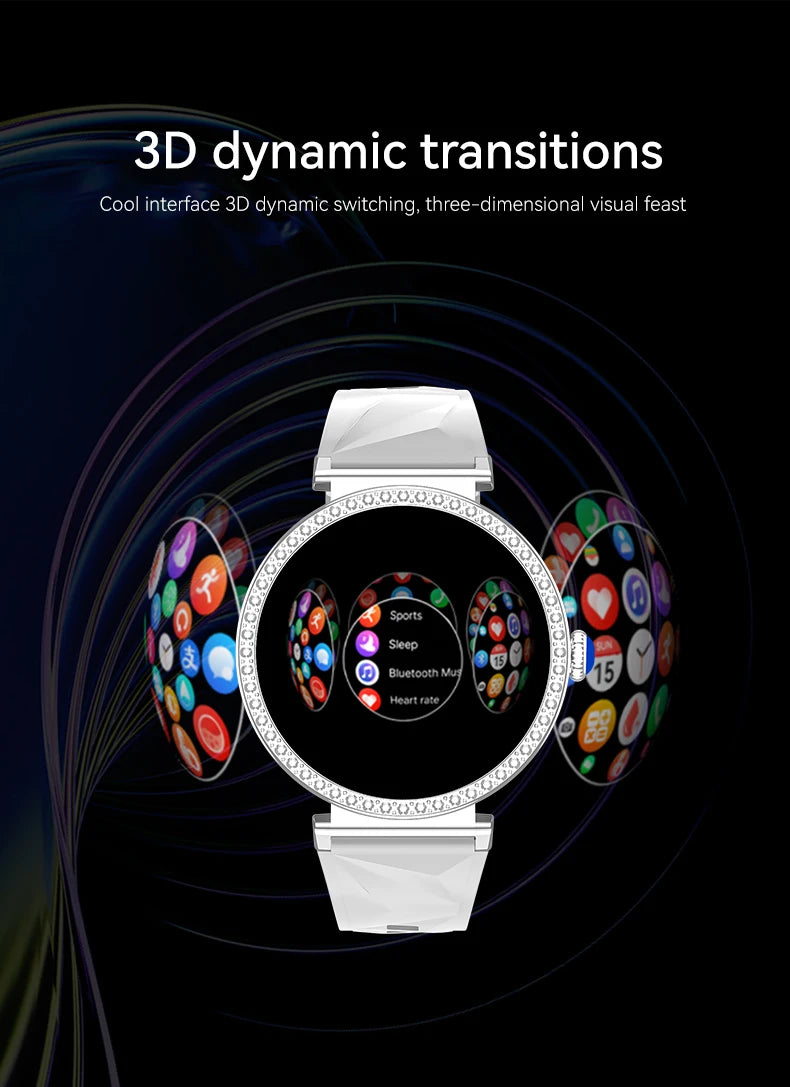 IYTSFY Smartwatch Luxury Fashion Female Physiological Reminder Bluetooth Music Women's Fashion Smart Watch Holiday Gift