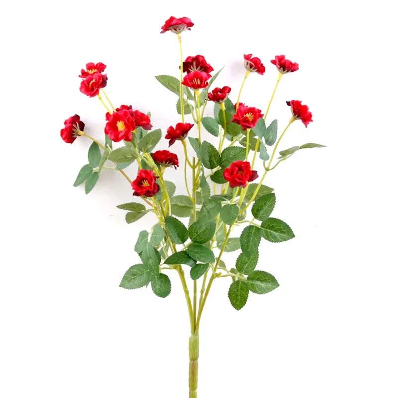 Artificial Silk Rose for Garden Decoration, Fake Bouquet, 15 Heads, Artificial Flowers, Christmas, Wedding, Home, Outdoor, 3Pcs