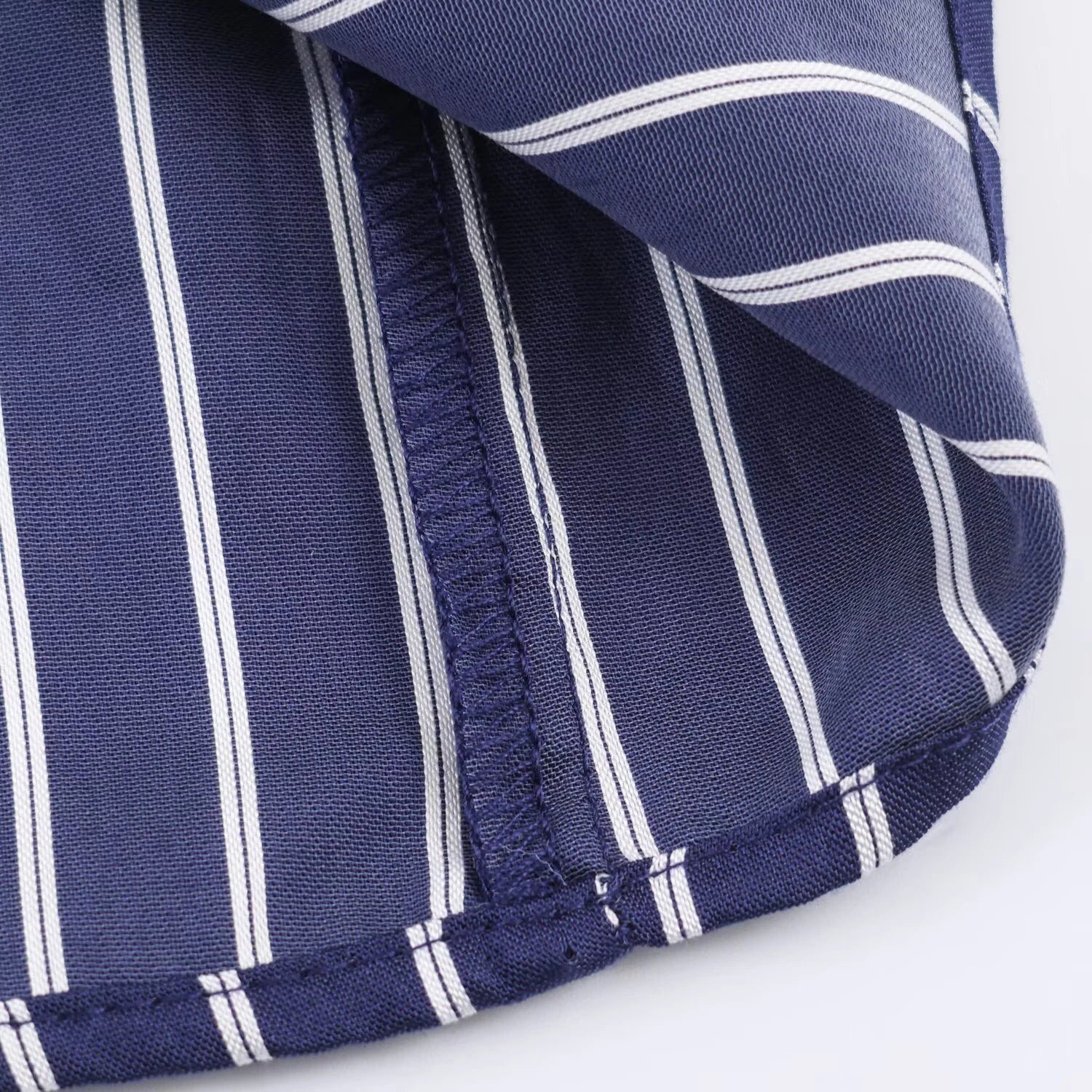 European and American style spring and summer new product women's clothing lapel bubble sleeve casual commuting striped shirt
