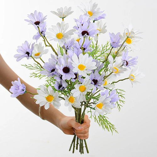 5 Heads Chamomiles Silk Artificial Flower Cosmos Home Photography Decoration Room Wedding Table Party Decorations Diy Bouquet