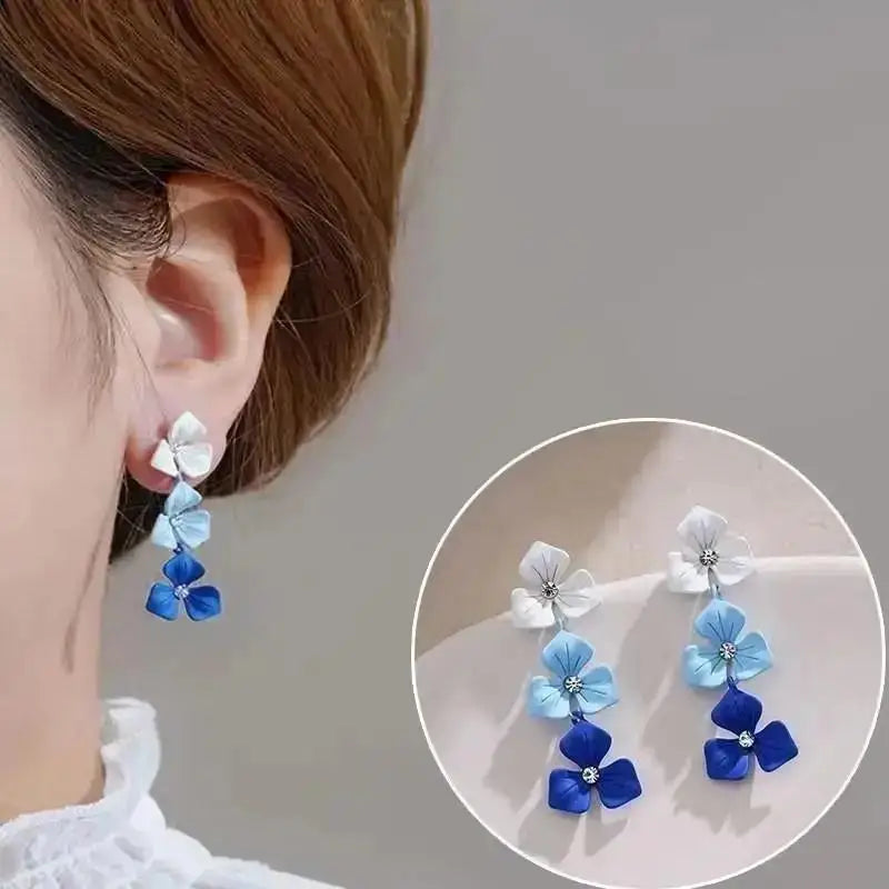925 Silver Needle Korean Fashion Crystal Pearl Drop Earrings For Women Jewelry 2026 Trending New Luxury Zircon Women's Earrings