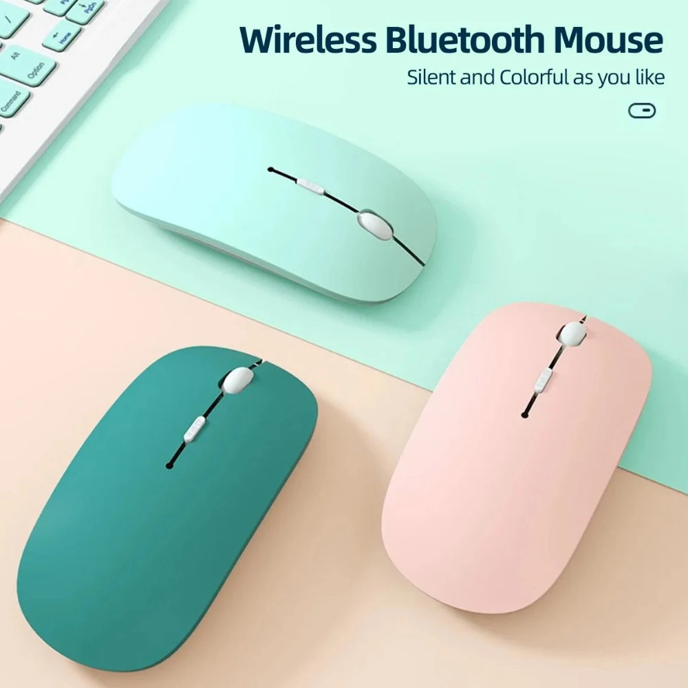 Silent Bluetooth-compatible Mouse Computer Laptop Optical Mouse Wireless For iPad Mini Tablet Notebook Universal Mice Noiseless