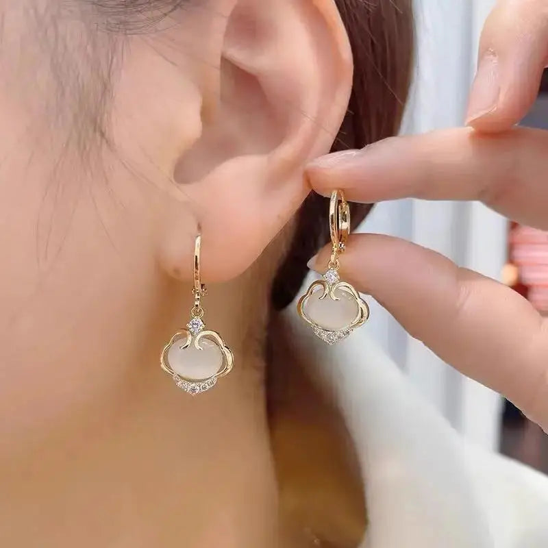 925 Silver Needle Korean Fashion Crystal Pearl Drop Earrings For Women Jewelry 2026 Trending New Luxury Zircon Women's Earrings