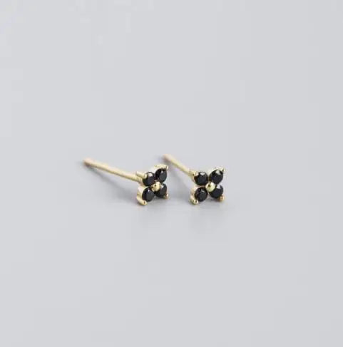New Fashion Stainless Steel Flower Small Hoop Earrings Women Korean Crystal Zirconia Cartilage Earrings Piercing Jewelry