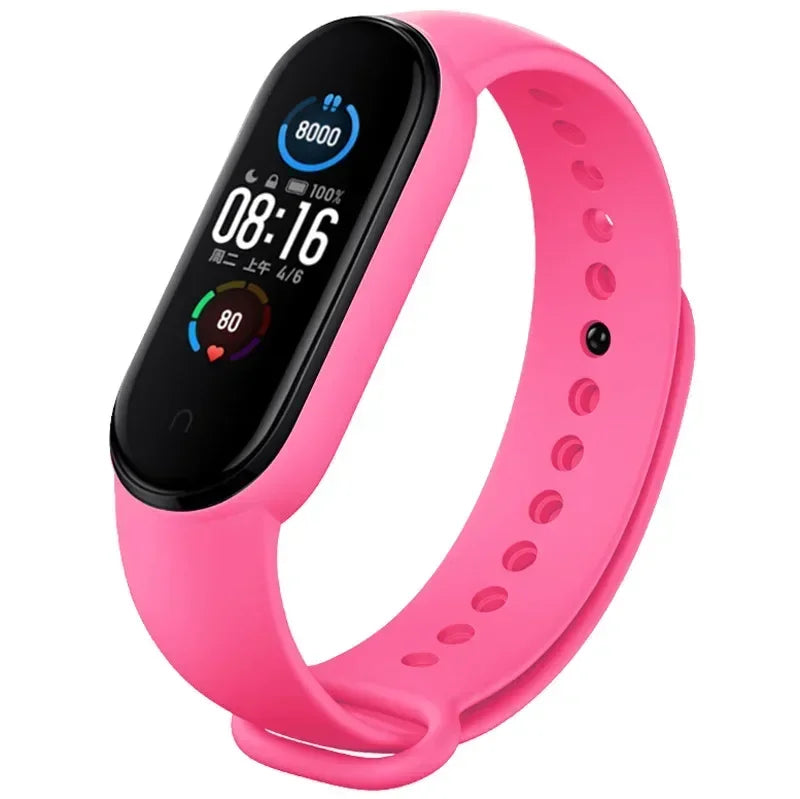 Watch Strap For Xiaomi Mi Band 7 6 5 4 3 Wristband Silicone Bracelet Wrist Straps MiBand 3/4 band5 band6 Smart watch Accessories