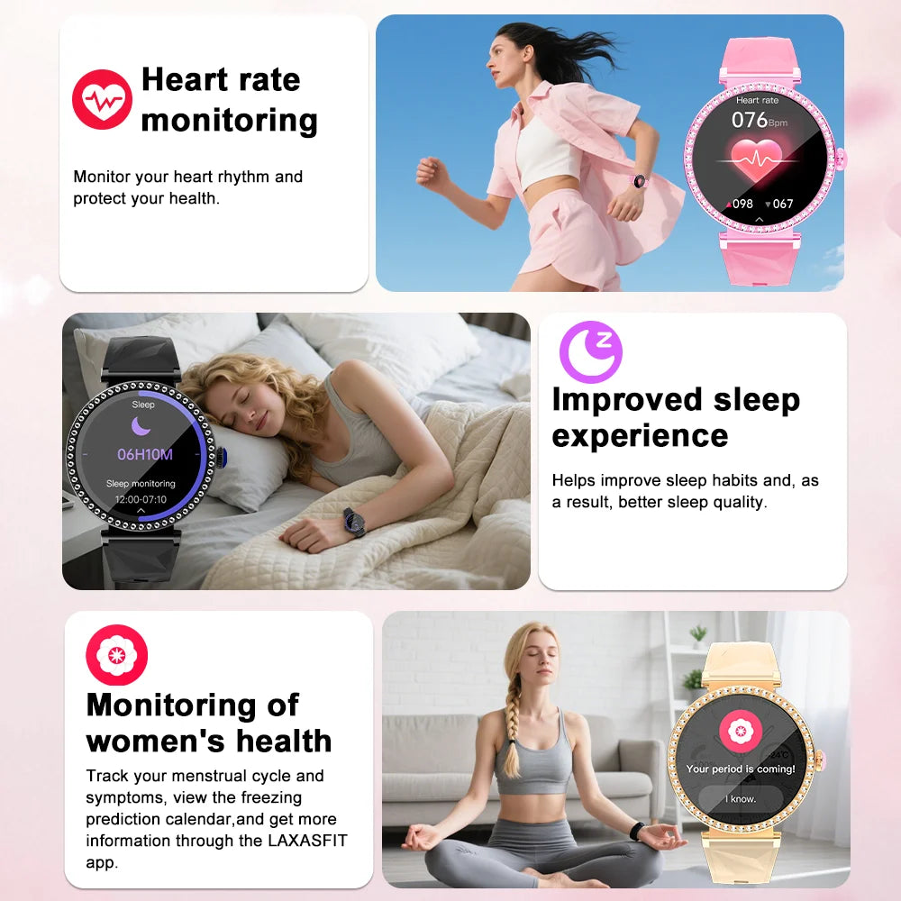 IYTSFY Smartwatch Luxury Fashion Female Physiological Reminder Bluetooth Music Women's Fashion Smart Watch Holiday Gift