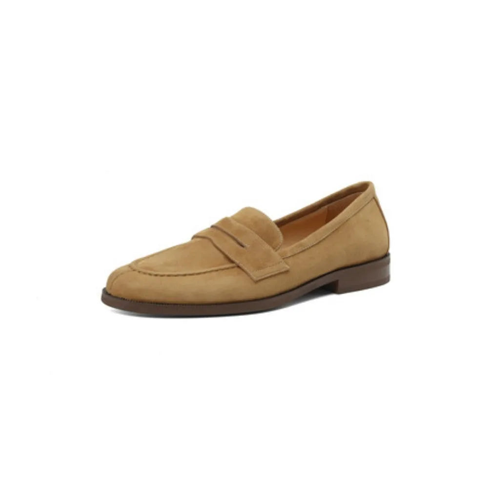 Shoes for Women 2026 Summer Brown Casual Flats Ladies Shoe Fashion Suede Loafers Soft Sole Non-Slip Feminino Zapatos Mujer