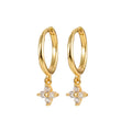 New Fashion Stainless Steel Flower Small Hoop Earrings Women Korean Crystal Zirconia Cartilage Earrings Piercing Jewelry