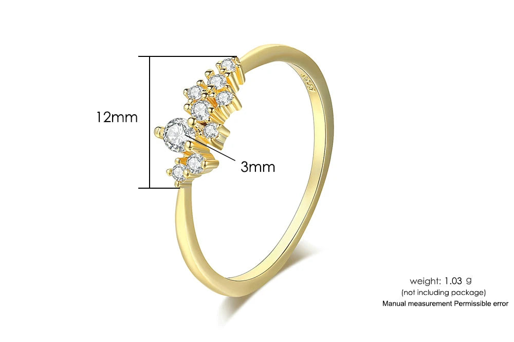 ZHOUYANG Dainty Ring For Women Lady Mini Cubic Zirconia Finger Ring Light Gold Color / Silver Color Fashion Jewelry KCR088