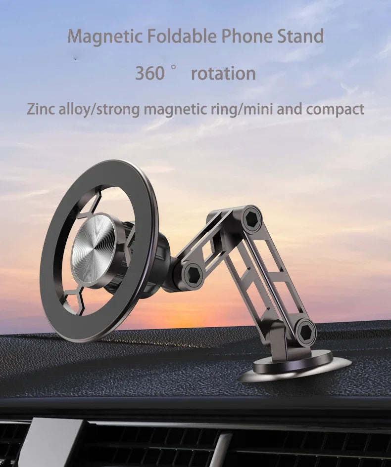 Universal 360° Rotation Magnetic Car Phone Holder Instrument desk support in Car For iPhone 17 16 15 14 13 12 Pro Max Samsung