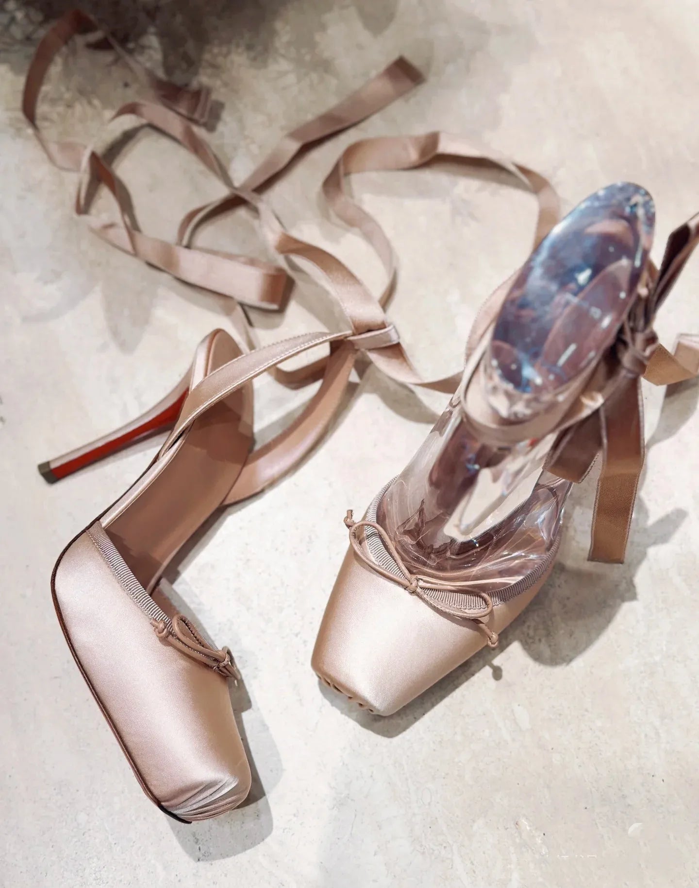 Luxury Design Woman Sandals 2026 Summer High Quality Square Satin High-heeled Female Shoes With Ankle Straps Wedding Flip Flops