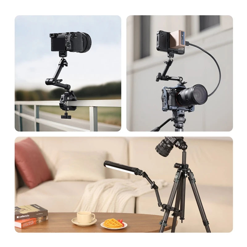 Ulanzi HD02 10-inch Magic Arm Kit for Outdoor Camera Photography Livestreaming Vlog with All-Direction Ball Head Adaptable Clamp