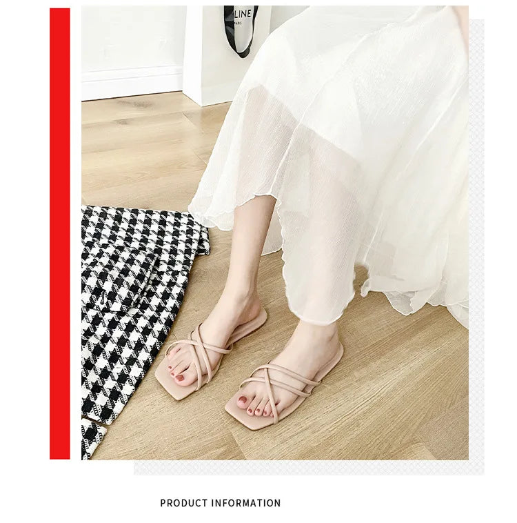 Double Toe Flip-flops Women 2026 Summer New Designer Slipper Shoes Female Casual Flat Fashion Causal Big Size Slippers Ladies