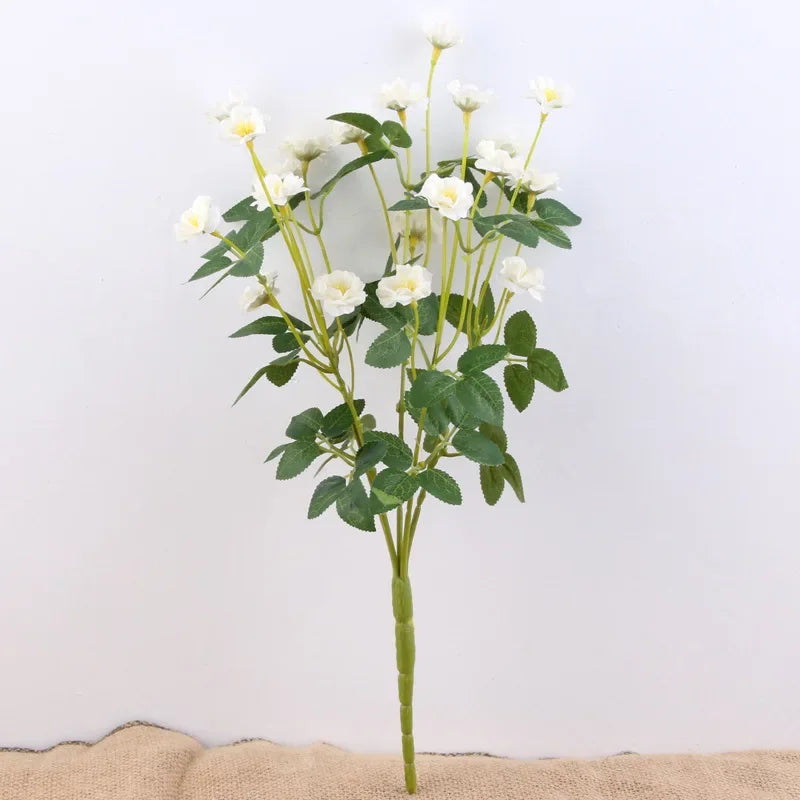 Artificial Silk Rose for Garden Decoration, Fake Bouquet, 15 Heads, Artificial Flowers, Christmas, Wedding, Home, Outdoor, 3Pcs