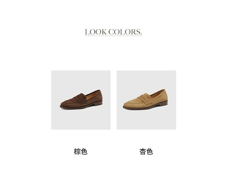 Shoes for Women 2026 Summer Brown Casual Flats Ladies Shoe Fashion Suede Loafers Soft Sole Non-Slip Feminino Zapatos Mujer