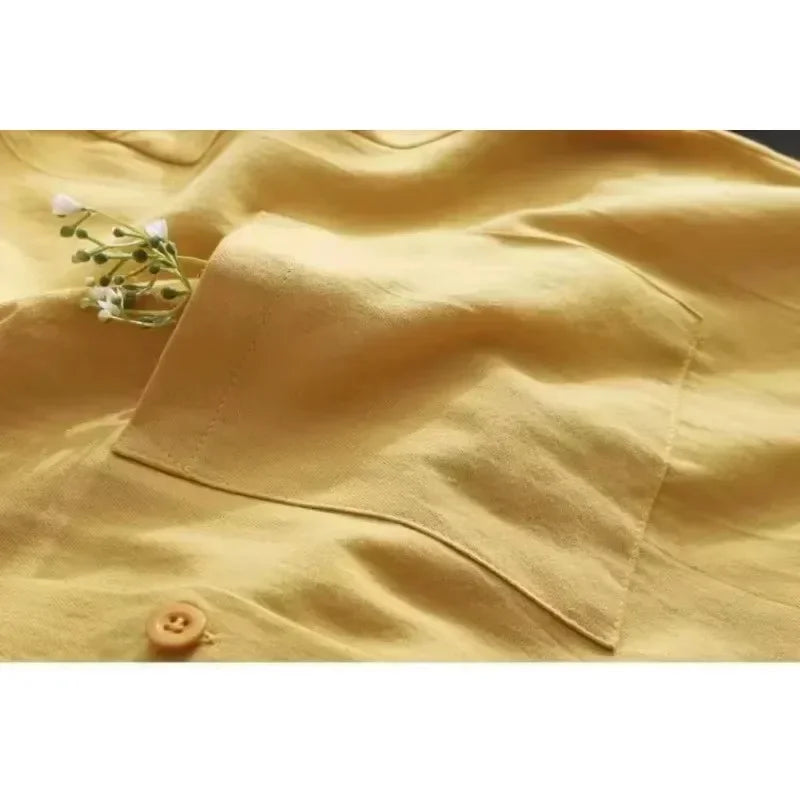 Plus Size Women Tops Blouses Loose Breathable Midi clothing Korean Casual Shirts Women Simple Solid Female Long Sleeved Blouses