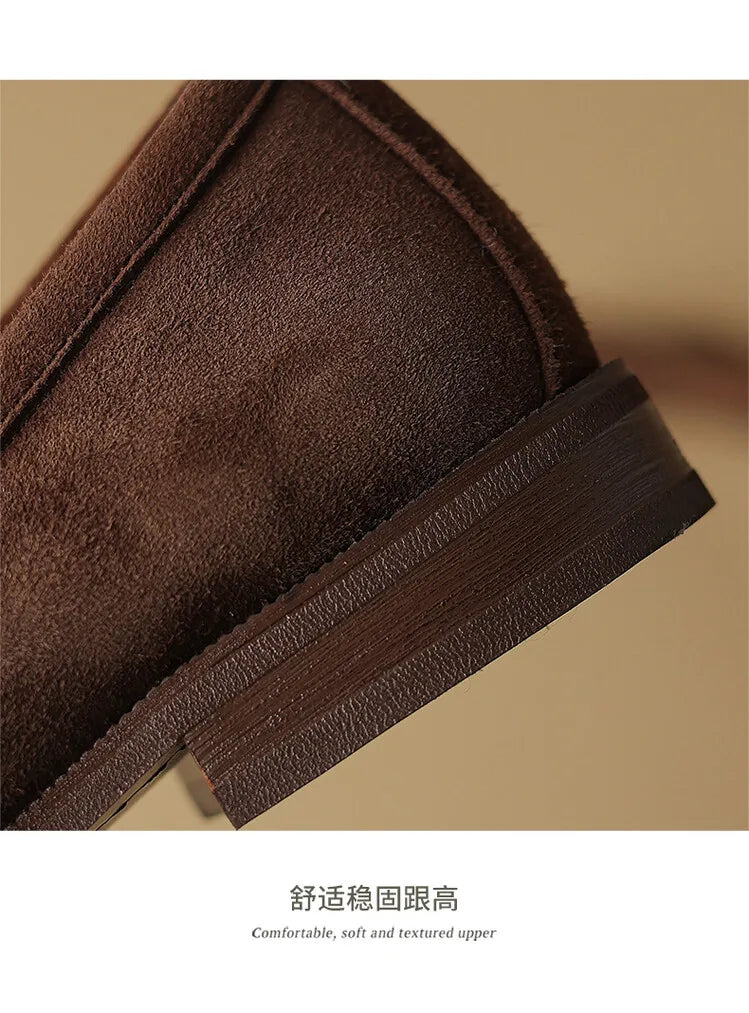 Shoes for Women 2026 Summer Brown Casual Flats Ladies Shoe Fashion Suede Loafers Soft Sole Non-Slip Feminino Zapatos Mujer