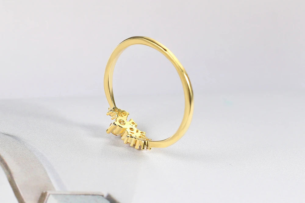 ZHOUYANG Dainty Ring For Women Lady Mini Cubic Zirconia Finger Ring Light Gold Color / Silver Color Fashion Jewelry KCR088