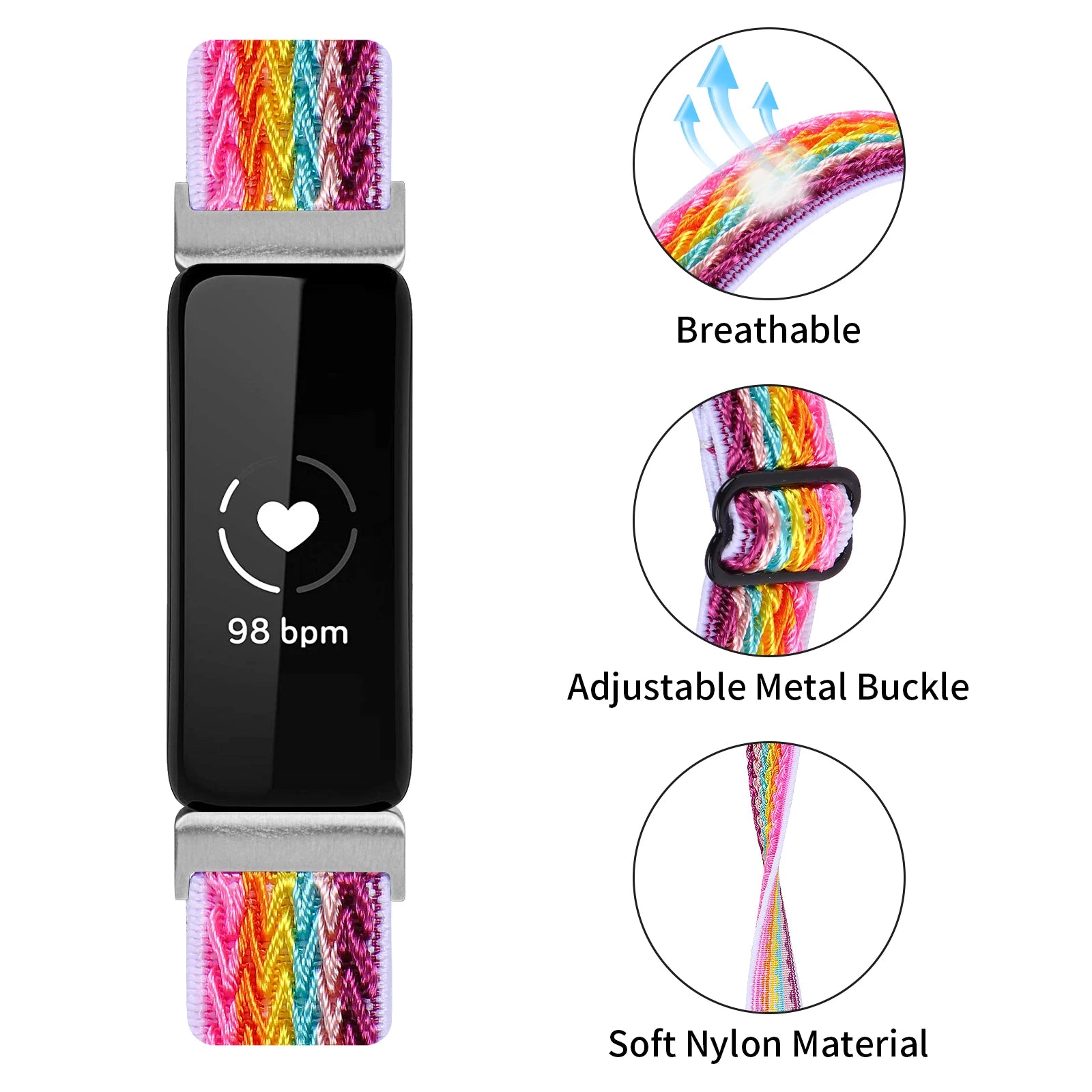Nylon elastic band for Fitbit inspire 2 /ace 3 2 smart Watch adjustable Bracelet strap for fitbit inspire / Inspire 3 Wristband