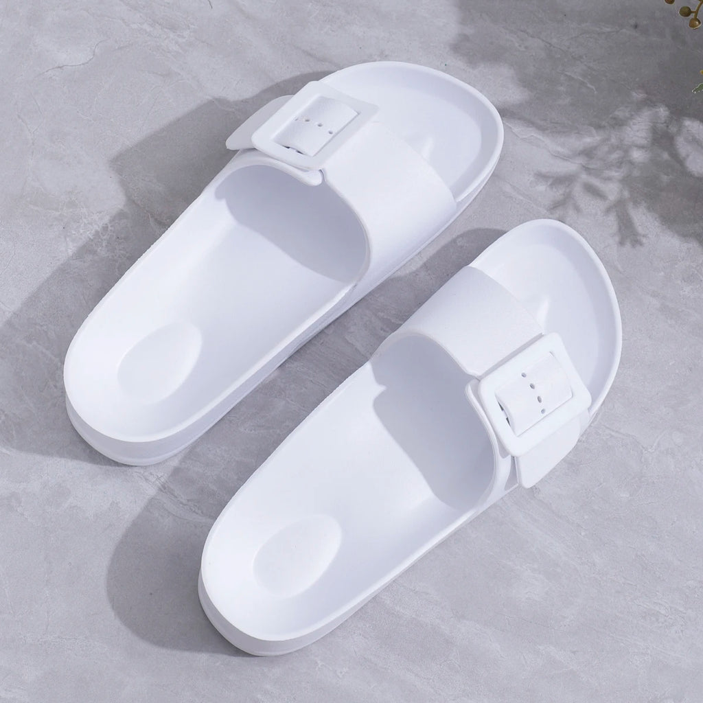 Summer Women Slippers Lightweight Buckle Thick Sole Slip-On Platform Sandals ladys Soft EVA Outdoor Beach Shoes