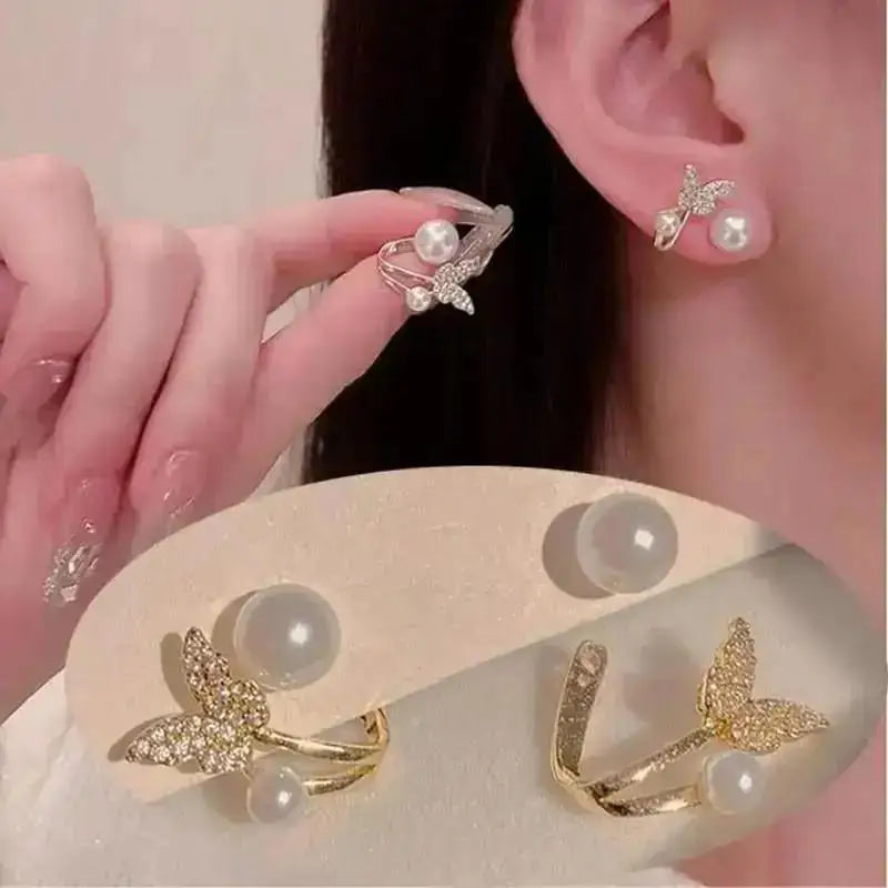 925 Silver Needle Korean Fashion Crystal Pearl Drop Earrings For Women Jewelry 2026 Trending New Luxury Zircon Women's Earrings