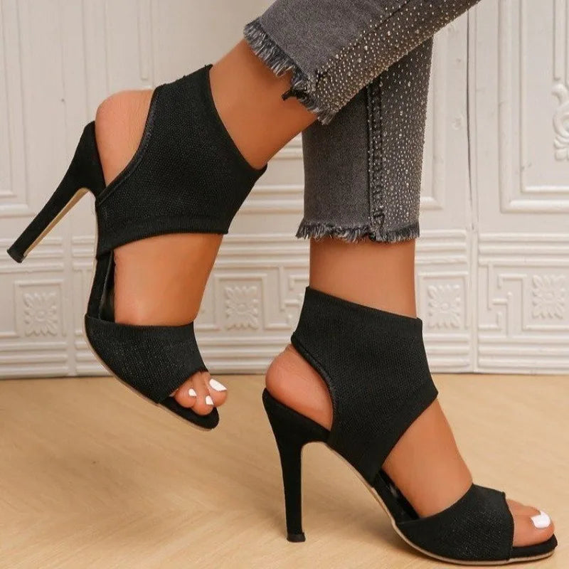 Women Sandals Summer Luxury Designer High Heels Sandals Sexy Fashion Breathable High Heels Shoes for Women Sandalias De Mujer