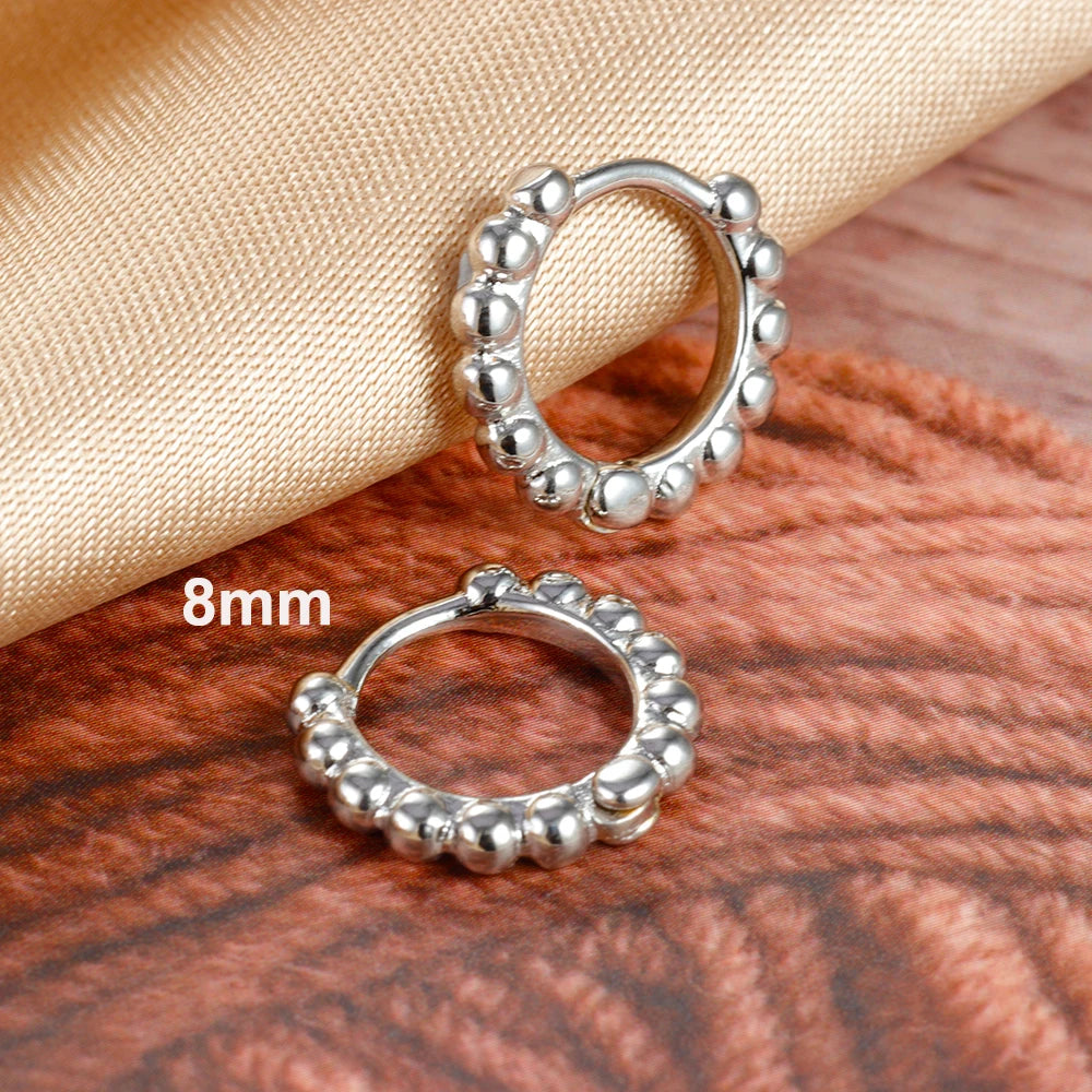 New Fashion Stainless Steel Flower Small Hoop Earrings Women Korean Crystal Zirconia Cartilage Earrings Piercing Jewelry