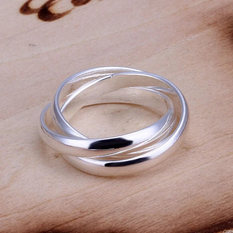 Cute  Women Lady Wedding Beautiful Charm Fashion Women 925 Sterling Silver Rings Jewelry Cute Lover Gift