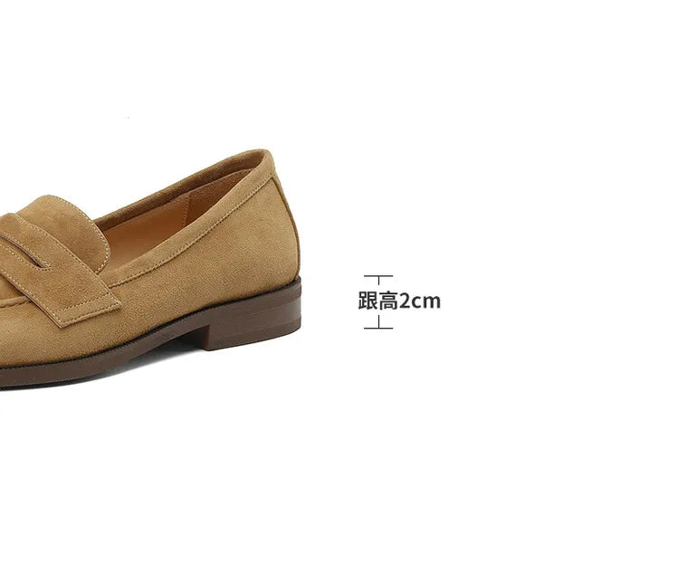 Shoes for Women 2026 Summer Brown Casual Flats Ladies Shoe Fashion Suede Loafers Soft Sole Non-Slip Feminino Zapatos Mujer