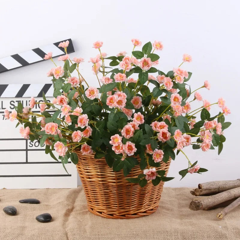 Artificial Silk Rose for Garden Decoration, Fake Bouquet, 15 Heads, Artificial Flowers, Christmas, Wedding, Home, Outdoor, 3Pcs