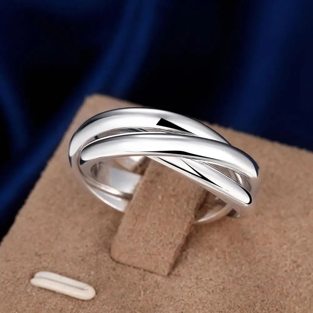 Cute  Women Lady Wedding Beautiful Charm Fashion Women 925 Sterling Silver Rings Jewelry Cute Lover Gift