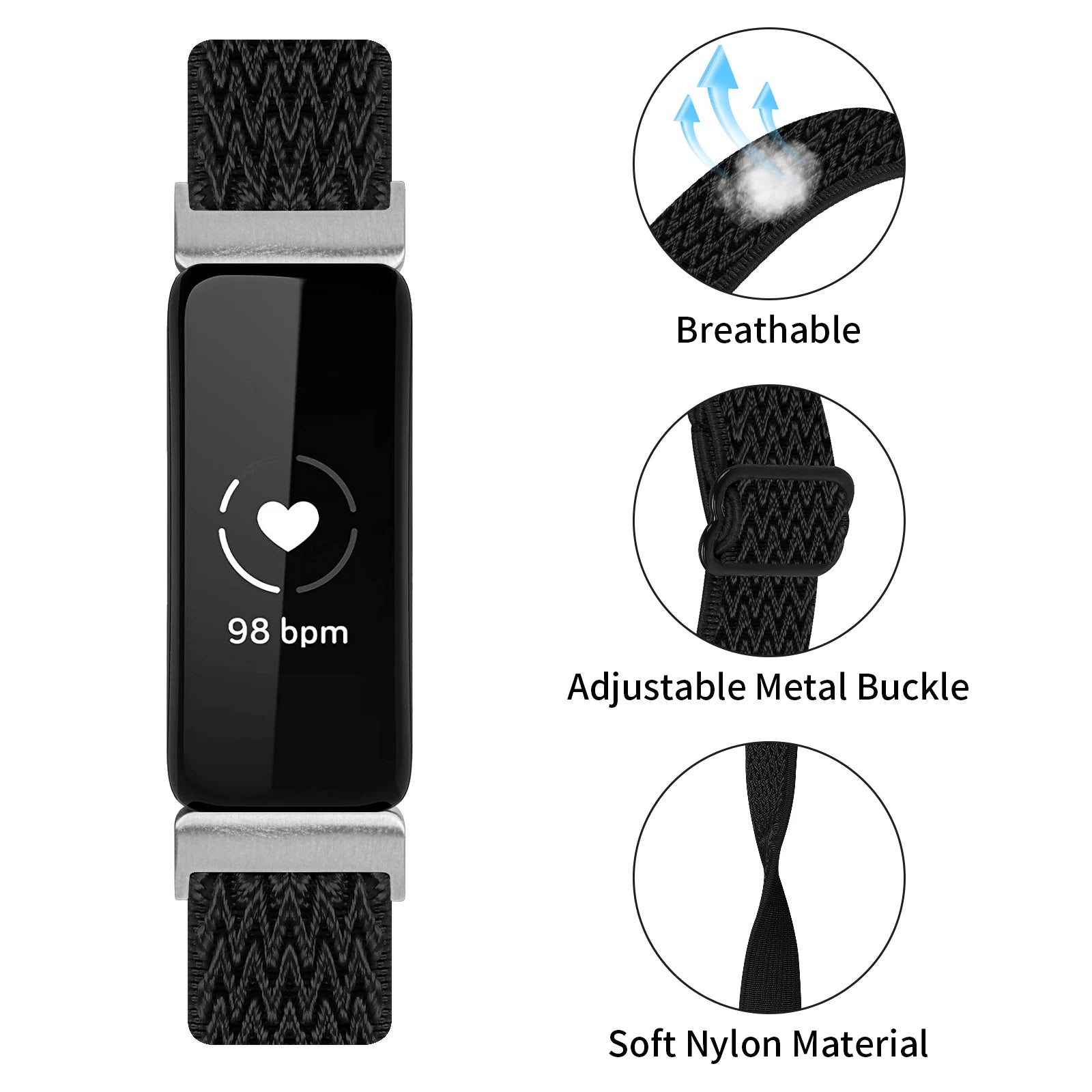 Nylon elastic band for Fitbit inspire 2 /ace 3 2 smart Watch adjustable Bracelet strap for fitbit inspire / Inspire 3 Wristband