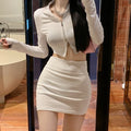 Women Skirts High Waist Versatile Elastic Elastic Waist  Korean Solid Color Hip Wrapped Dress