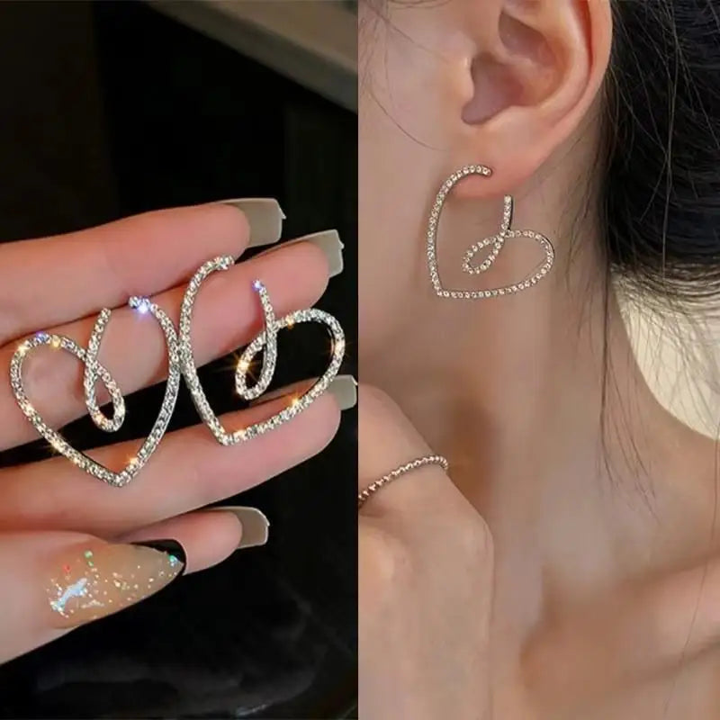 925 Silver Needle Korean Fashion Crystal Pearl Drop Earrings For Women Jewelry 2026 Trending New Luxury Zircon Women's Earrings