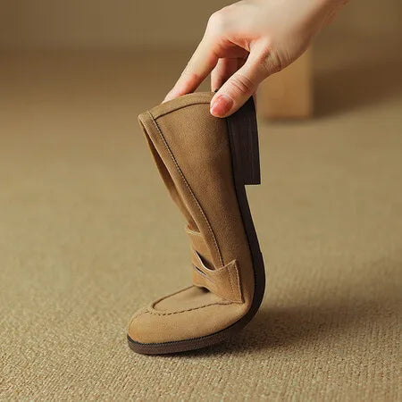 Shoes for Women 2026 Summer Brown Casual Flats Ladies Shoe Fashion Suede Loafers Soft Sole Non-Slip Feminino Zapatos Mujer