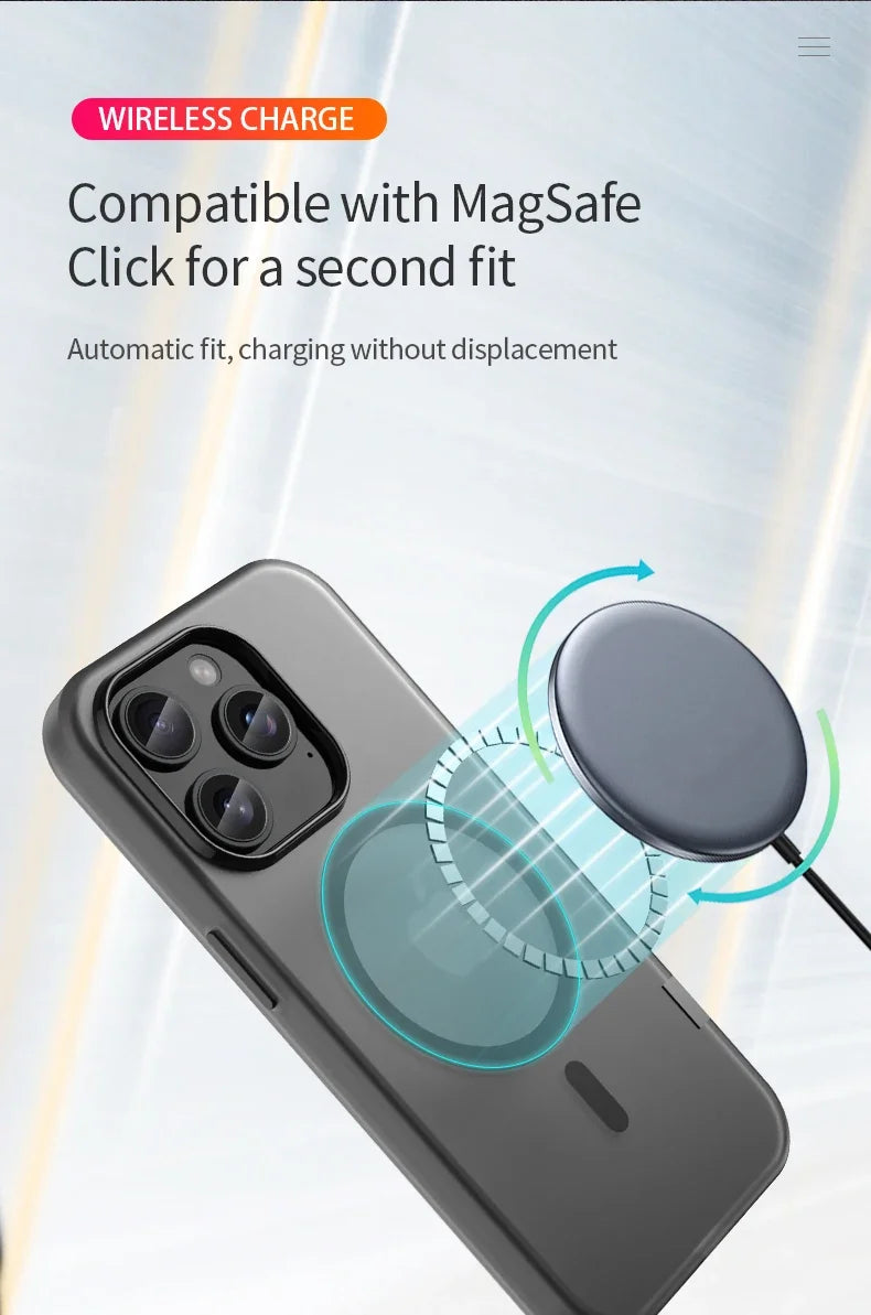 Matte touch magnetic phone case with a skin friendly feel For iPhone  15 14 12 13 Pro Max Shockproof Soft TPU Back Cover